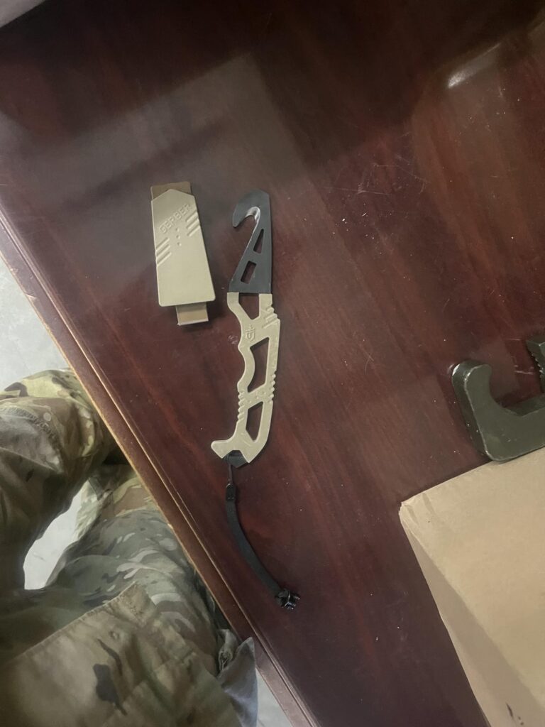 Gerber hookknife I mentioned in a thread. One of my favorite items I get for free.