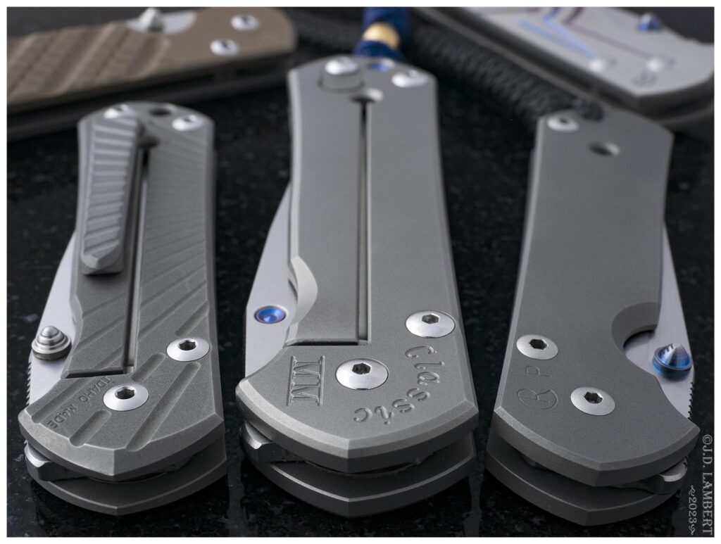 A few Sebenza markings through the years. [OC]
