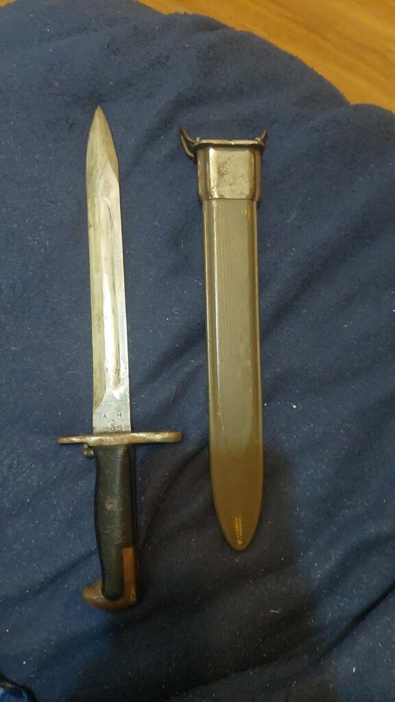 My original American Fork and Hoe Company M1 bayonet