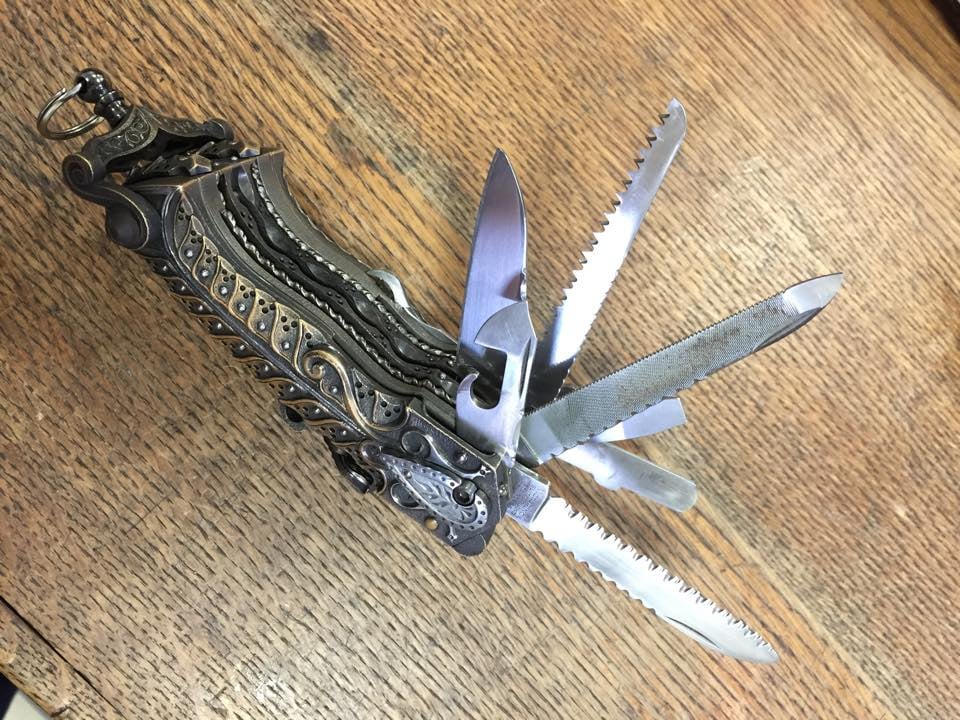 Another Japanese multitool made by a man named Shimoda. He rarely shows his work and nothing is for sale.