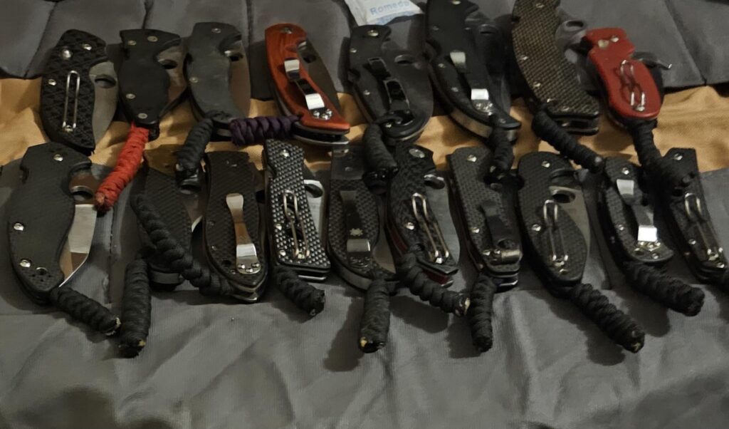 A part of my Spyderco collection