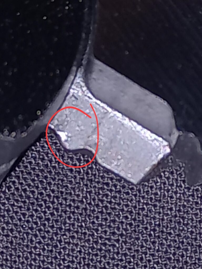 Are these signs of damage on hard wire cutters in my swistool spirit x? (context in image description)