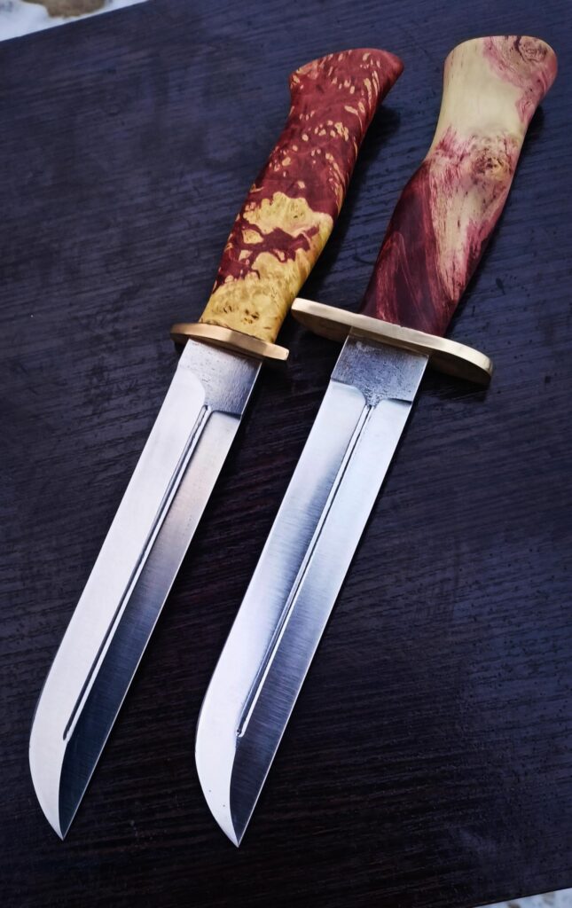 Some new knives I made. Experimenting with a blade and handle matching