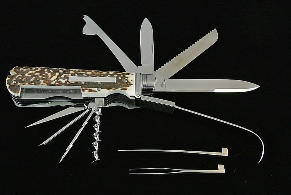 Custom Multi-tool knives by Takeshi Matsusaki