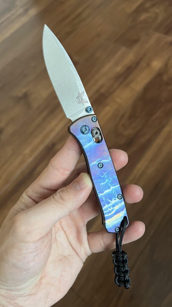 Flame Etched Titanium Bugout Mini