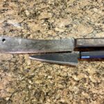 My wife got me a 1890’s hog splitter for Christmas, takeda NAS honesuki for scale.