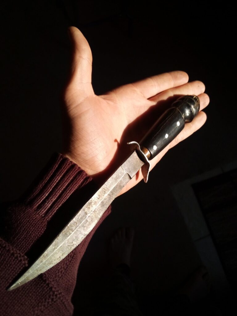 1800's Plains knife, with petrified buffalo bone handle