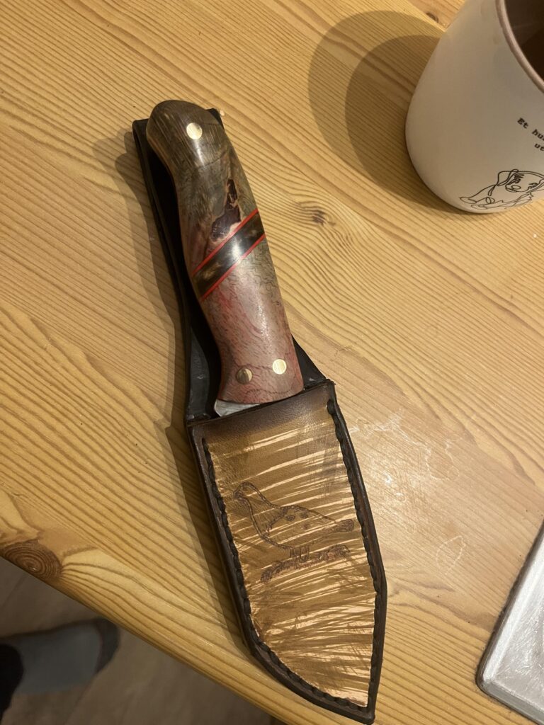 Got a knife made as retirement gift for a colleague,