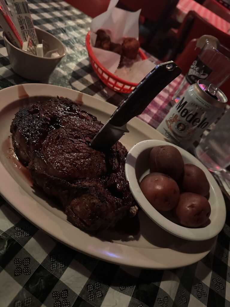 At the steak house!! low light, BM Hidden canyon and a ribeye anyone?