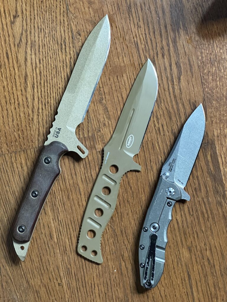 3 sisters top knife missile strike, benchmade adamas, zero tolerance 0562