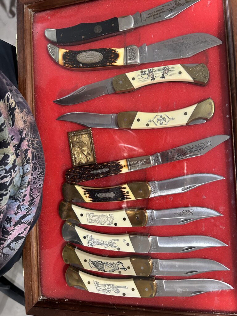 Can anyone help? Lost grandfather and inherited a bunch of knives, coins and more… thank you!