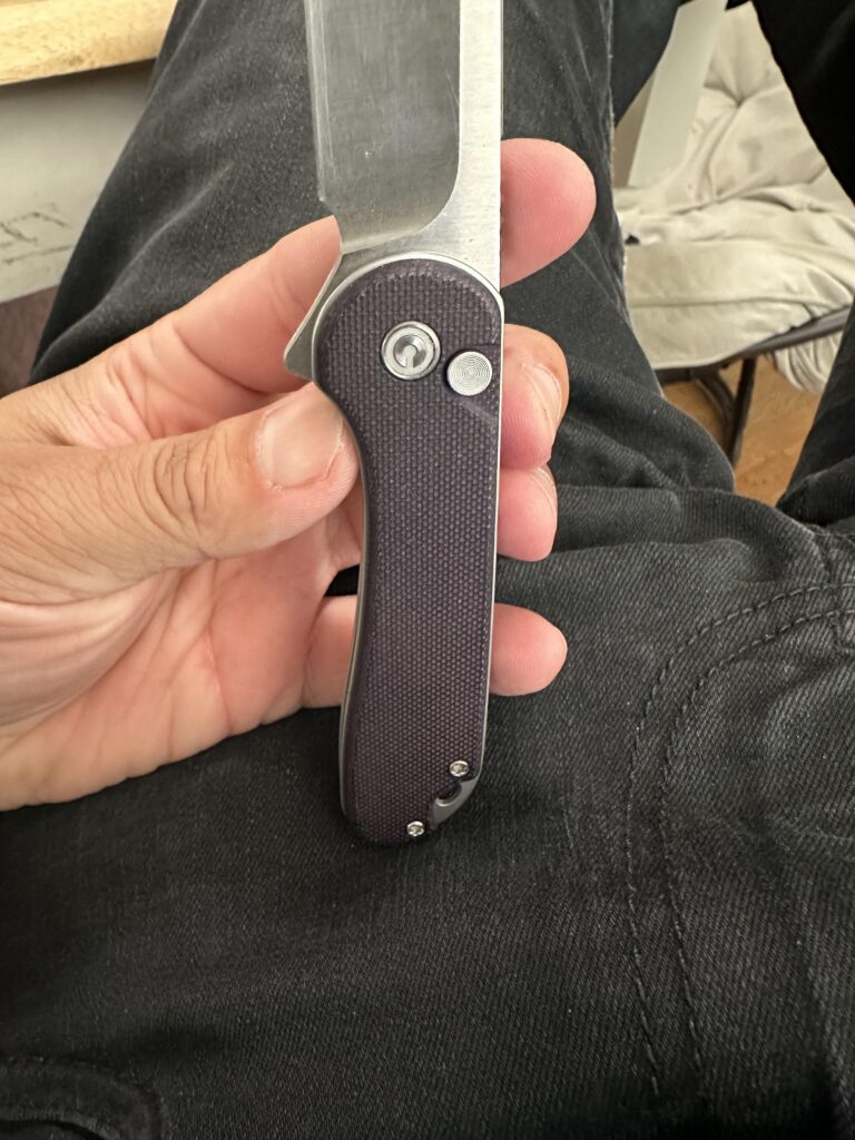 First time dying G-10. Turned out great. Royal Purple on Jade G-10 on this Elementum 2 Button lock