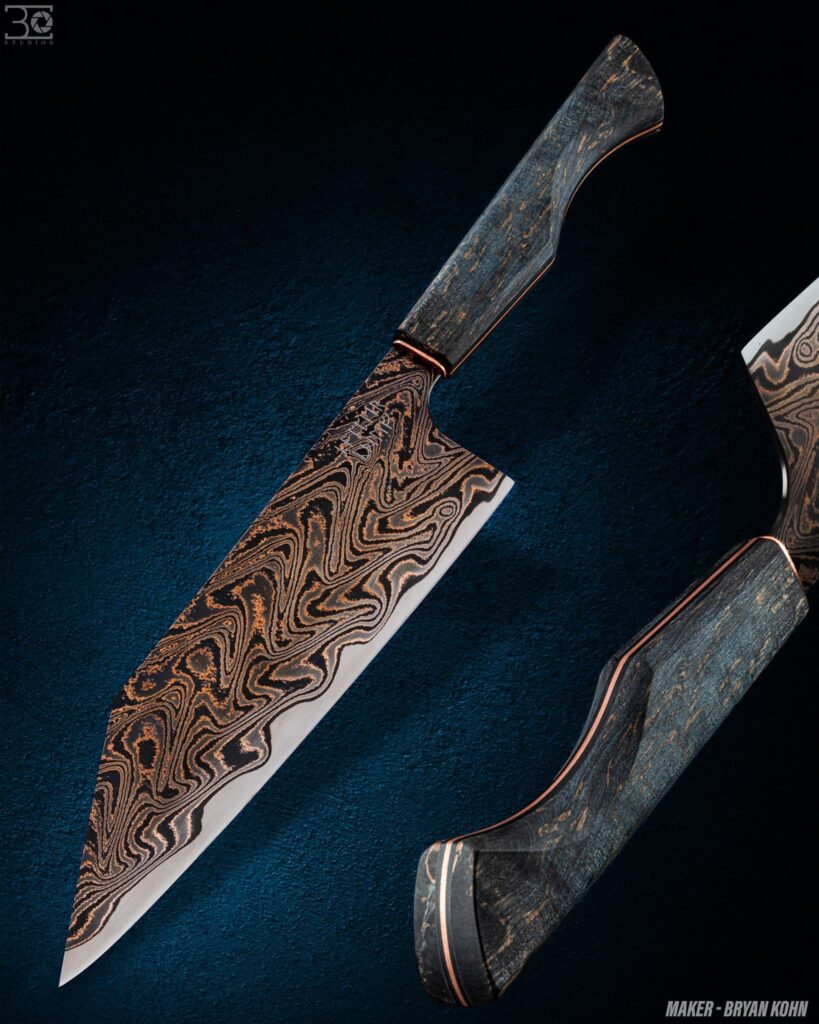 Seax inspired chef knife I made for the Viking Challenge on YouTube