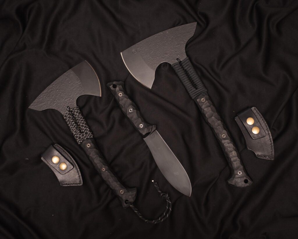 Handcrafted set in armor black cerakote coating with black G10 handles made by me