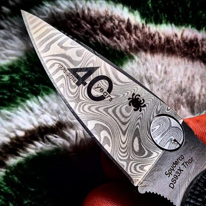 Spyderco 40th Anniversary Native with a Spyderhole I got when I met Sal and Eric at the Amsterdam meet