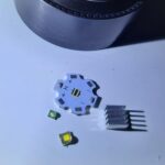 My first ever micro soldering attempt on LED's, melted the dome, twice! Otherwise it was a success and i didn't kill any LED's, lesson learned 430°C is way too much.