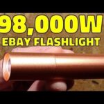 Big Clive YT: eBay 98kW LED flashlight (slightly exaggerated) with schematic