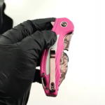 I coated this knife with white spray paint, Pink Cerakote and TiCN PVD "Rose Gold" Coating