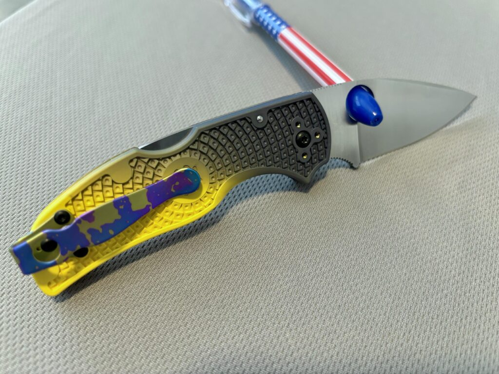 Rit-Dyed Spyderco Native 5 Salt w/ Tanager Anodized Lynch Clip [5379 X 4034]