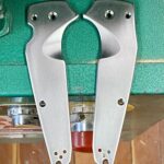 Just wrapping up these custom one off titanium Spyderco Yojumbo scales!