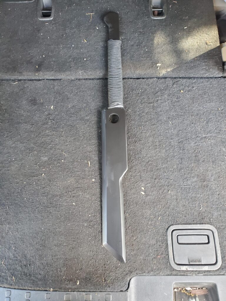 Home made from a bush hog blade