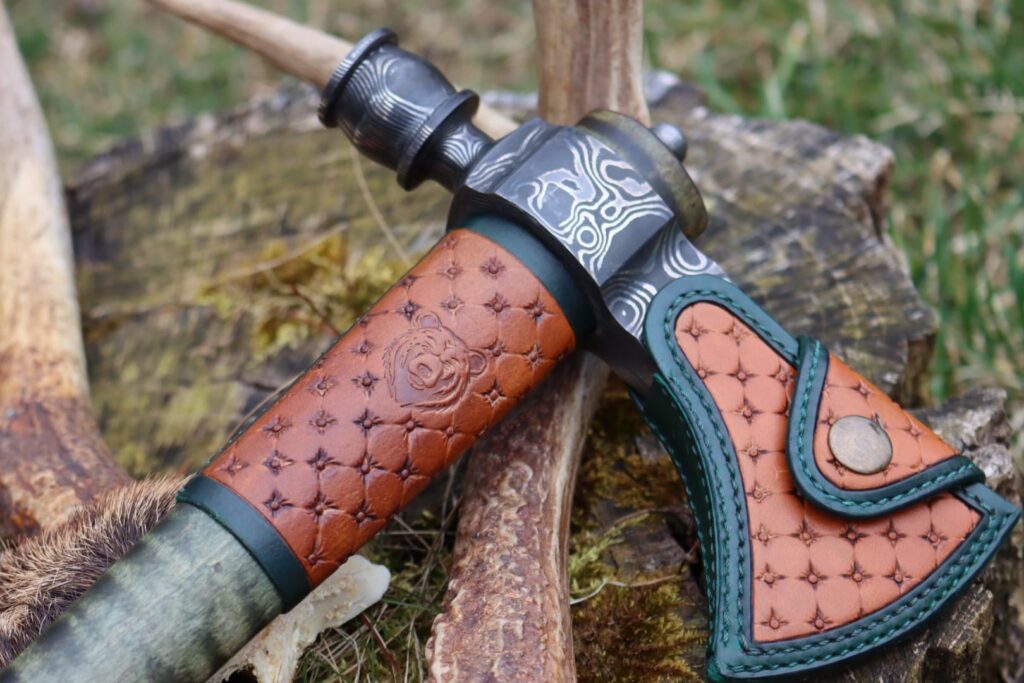 [OC] 2024 Papstomahawks Damascus Pipe Tomahawk