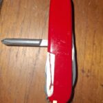 Instead of pin: needle with a little piece of thread. Faster acces and useful for sewing. (If you have more thread, of course.)