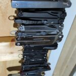 Grab and go multitool storage above my head in my bed. Lol