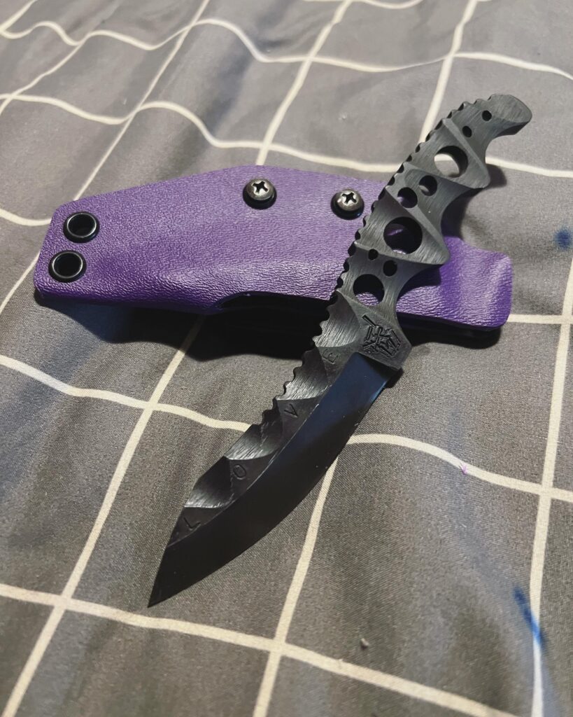 Finished my personal Silverfish before Bladeshow. It’s Parkerized, sheath made — just needs an edge! anyone else going to be in Atlanta this 7th-9th? Thanks for looking.