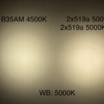 B35AM 4500K and 5000K vs 4x519a 5000K (2x dedomed)