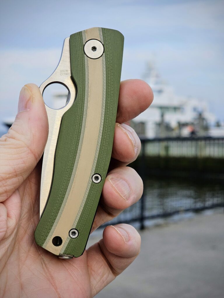 Spyderco SpyMyto on the water's edge