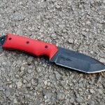 Another Carcharodon order complete. This time in K390 at 65HRC and red G10 scales. How do you like the colour combo?