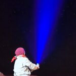 My gf, deep blueing the stars