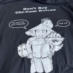 Medford is giving out these shirts at Blade Show