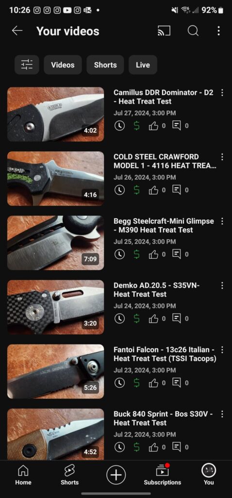 THIS WEEK IN ROCKWELL TEST ON APEX ALCHEMY KNIVES