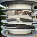 If I was a UFO pilot, and I abducted these knives, this is how I would organize them on my UFO shelves.