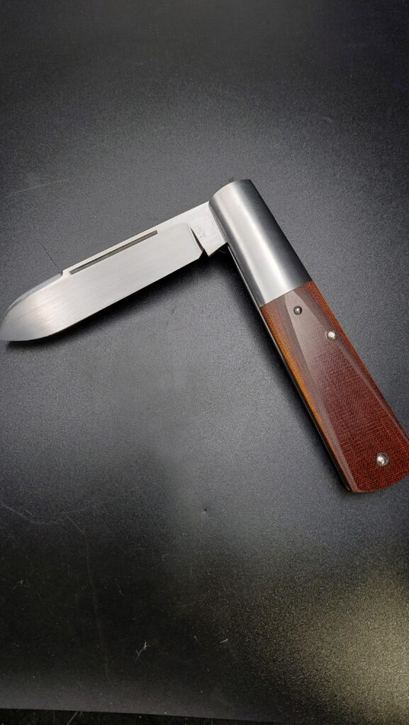 ash.handmade.knives Custom 4" Barlow 14C28N with Vintage Micarta