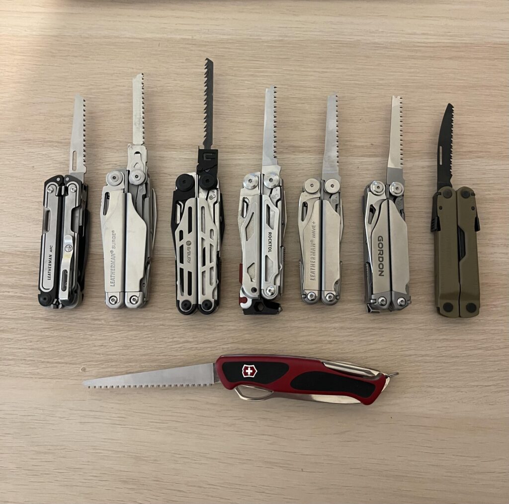 Comparison of the saws of the multi tools.