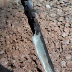 Hand crafted Railroad spike knife