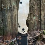 Custom-made curly maples wood scales on the Spyderco Paramilitary 2.