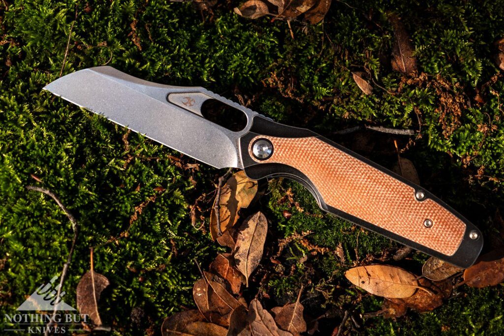 Kansept Tuckamore - CPM 20CV steel, Ti handle with Micarta inlays