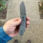 Today’s Blade: Tom Krein Alpha /// Chisel Ground Tanto /// Dark Denim Micarta.