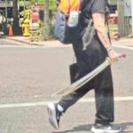 What type of sword is this? Yes he was walking down the street in phoenix