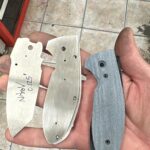 Tanto Tuesday: My Tom Krein Alpha (Chisel Ground Tanto) in the works. I love when a maker shares shop photos.