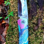 Anodized titanium scales & polished ZDP-189