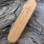 Custom made red oak scales on the Victorinox Climber.