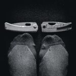 Wife got me new socks, conveniently labeled with L and R. Super useful for keeping track of these two specific knives.