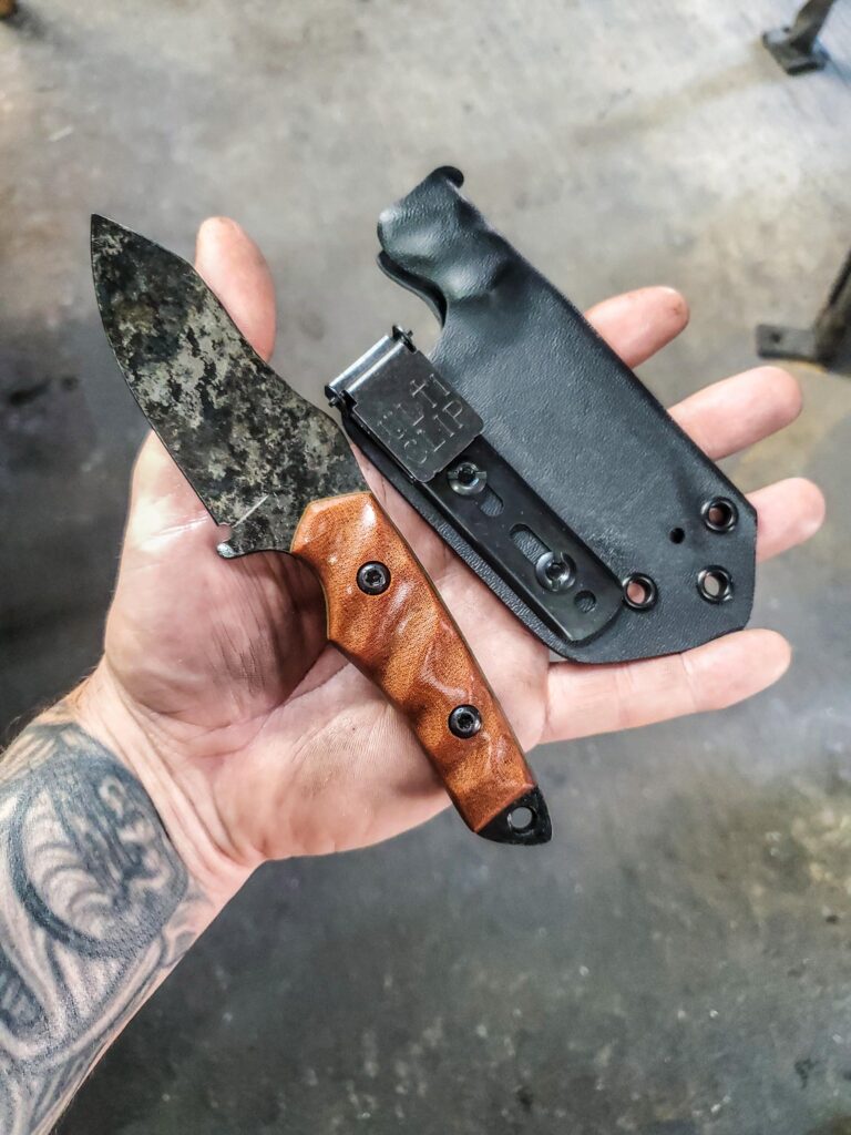 80crv2 EDC granite finish and natural Micarta 👊