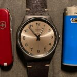 Classic SD, Swatch skin irony, Bic lighter