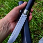 Finished this puukko in M390 steel, 61 hrc! Also first time engraving my makers mark by hand on visible spot! I love how it turned up! What do you think of it?